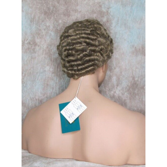 JUSTIN | Light Brown 75% Gray Short Tight Curls Men's Wigs 
