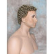 JUSTIN | Light Brown 75% Gray Short Tight Curls Men's Wigs 