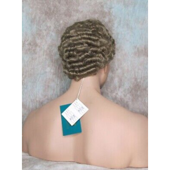 JUSTIN | Light Brown 75% Gray Short Tight Curls Men's Wigs 