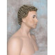 JUSTIN | Light Brown 75% Gray Short Tight Curls Men's Wigs 