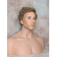 JUSTIN | Light Brown 75% Gray Short Tight Curls Men's Wigs 