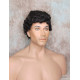 JUSTIN | Darkest Brown Men's Wig Short Tight Curls "Will Ferrell Style"