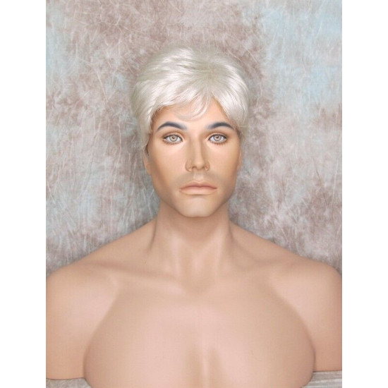 MARK | Silver Gray Men's Wig Trendy Wispy Layered Bangs 