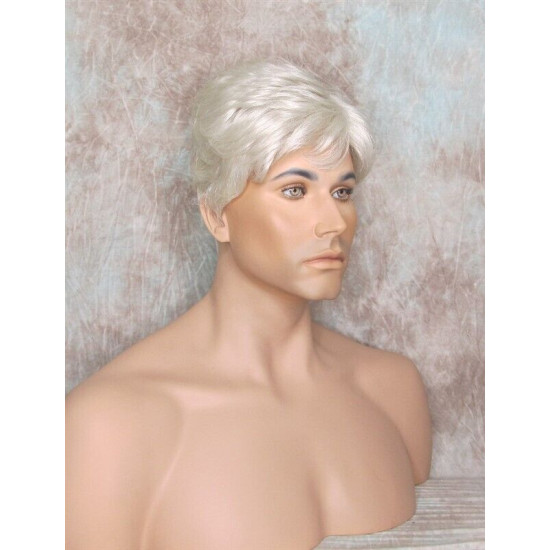 MARK | Silver Gray Men's Wig Trendy Wispy Layered Bangs 