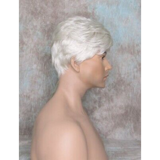 MARK | Silver Gray Men's Wig Trendy Wispy Layered Bangs 