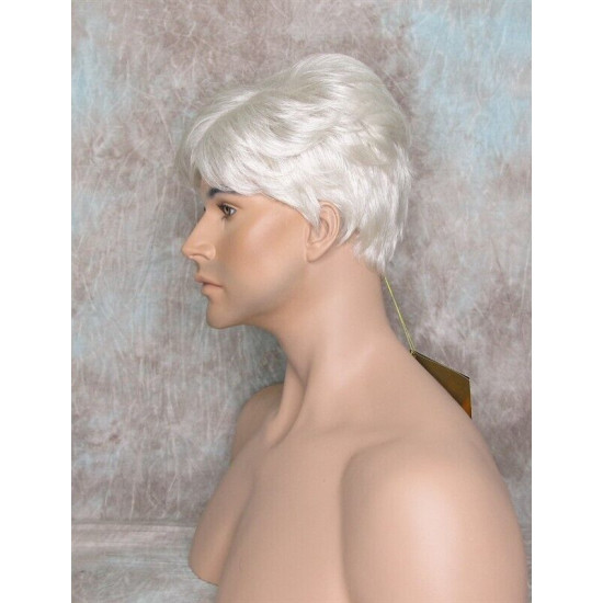 MARK | Silver Gray Men's Wig Trendy Wispy Layered Bangs 