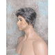 GREGORY | Charcoal Gray Gentle Wave Men's Wig Longer Top Full Hairpiece 