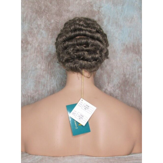 JUSTIN | Medium Brown 35% Gray Short Tight Curls Men's Wigs 