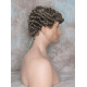 JUSTIN | Medium Brown 35% Gray Short Tight Curls Men's Wigs 