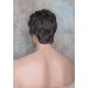 ALEX | Dark Gray Monofilament Top Hand-Tied Men's Wig Short Short Sides 