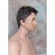 ALEX | Dark Gray Monofilament Top Hand-Tied Men's Wig Short Short Sides 