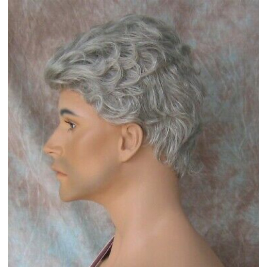 KEVIN | Short Curls Wig COLOR CHOICE Roll Back Tapered Nape Back Men