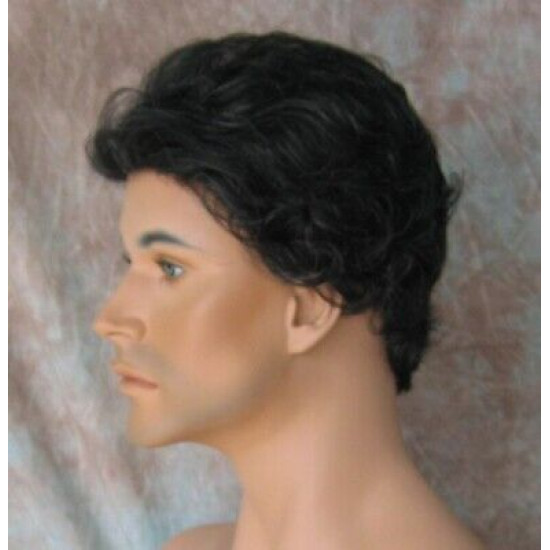KEVIN | Short Curls Wig COLOR CHOICE Roll Back Tapered Nape Back Men