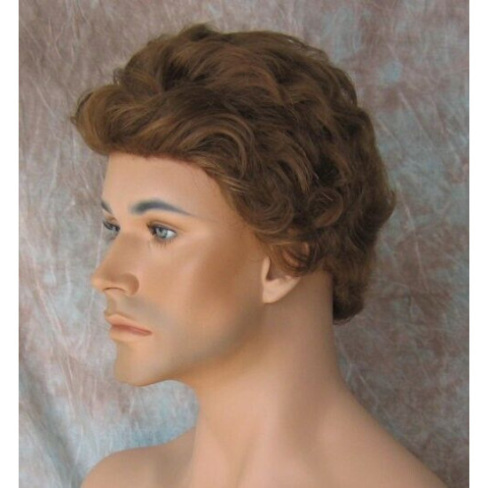 KEVIN | Short Curls Wig COLOR CHOICE Roll Back Tapered Nape Back Men
