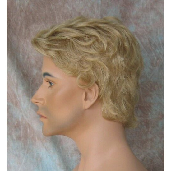 KEVIN | Short Curls Wig COLOR CHOICE Roll Back Tapered Nape Back Men