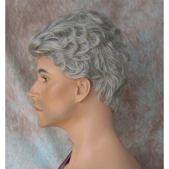 KEVIN | Short Curls Wig COLOR CHOICE Roll Back Tapered Nape Back Men