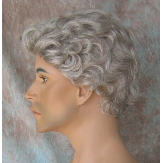 KEVIN | Short Curls Wig COLOR CHOICE Roll Back Tapered Nape Back Men