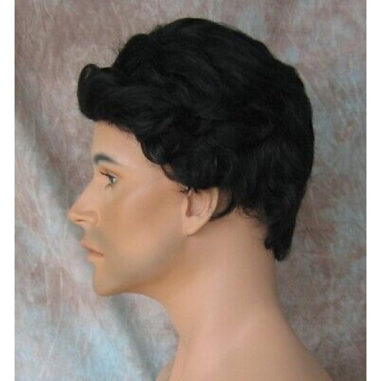 KEVIN | Short Curls Wig COLOR CHOICE Roll Back Tapered Nape Back Men
