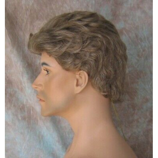 KEVIN | Short Curls Wig COLOR CHOICE Roll Back Tapered Nape Back Men
