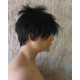 Starman | Black Mens Wig Asymmetrical Bangs Sexy Spiky Rock Star Look | Adora 