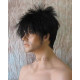 Starman | Black Mens Wig Asymmetrical Bangs Sexy Spiky Rock Star Look | Adora 