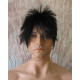 Starman | Black Mens Wig Asymmetrical Bangs Sexy Spiky Rock Star Look | Adora 