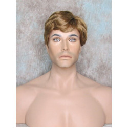 FRANK | Medium Blonde Strawberry Mix Short Thick Wavy Full Men's Wig 