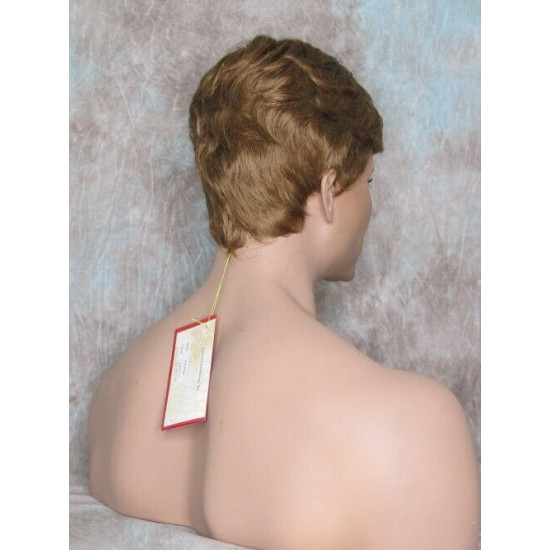 FRANK | Medium Blonde Strawberry Mix Short Thick Wavy Full Men's Wig 