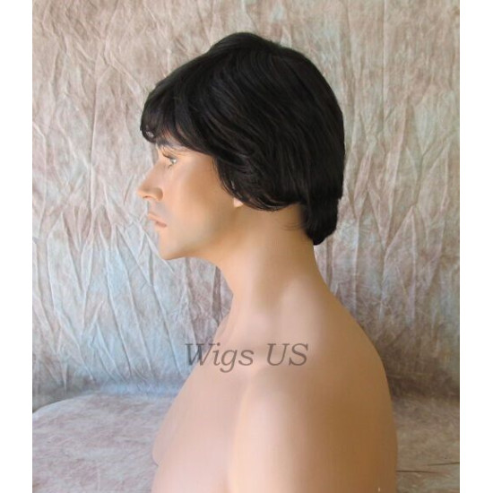 STAR | New Look Darkest Brown Mens Wig Short Straight Layers 