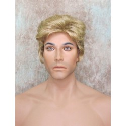 CHARLES | Golden Blonde Short Layered Men's Wig Simulated Side Part Man 