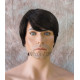 Jackson | Dark Brown Mens Wig Longer Nape Side Swept Bangs | Adora 