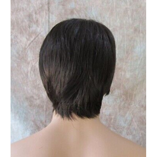 Jackson | Dark Brown Mens Wig Longer Nape Side Swept Bangs | Adora 