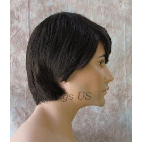 Jackson | Dark Brown Mens Wig Longer Nape Side Swept Bangs | Adora 