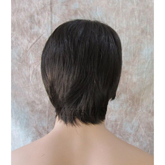 Jackson | Dark Brown Mens Wig Longer Nape Side Swept Bangs | Adora 