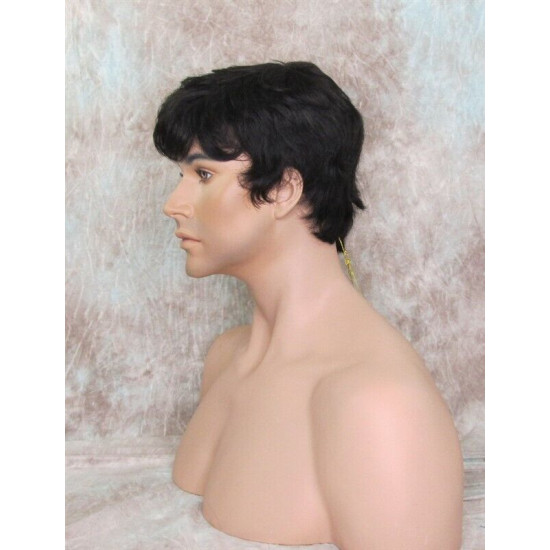 JAY | Darkest Brown Short Thick Full Men's Wig Wigs 