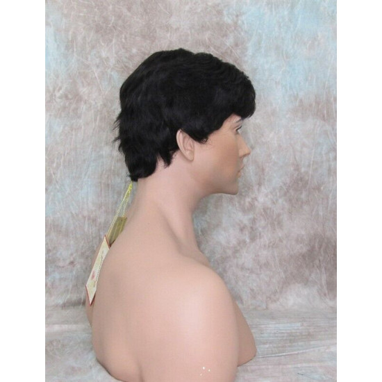 JAY | Darkest Brown Short Thick Full Men's Wig Wigs 
