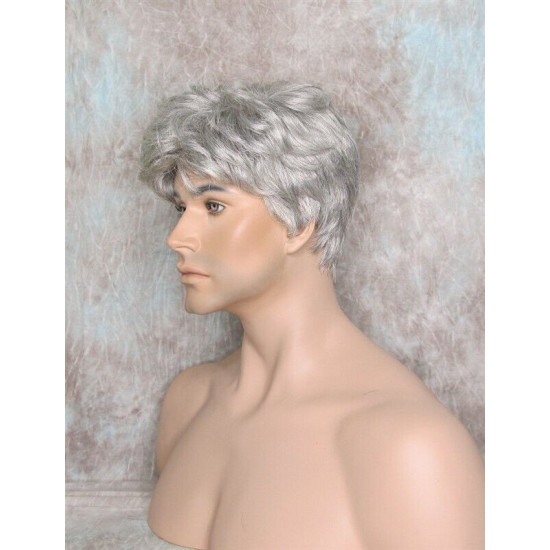 JAY | Medium Gray Short Thick Full Men's Wig Wigs 
