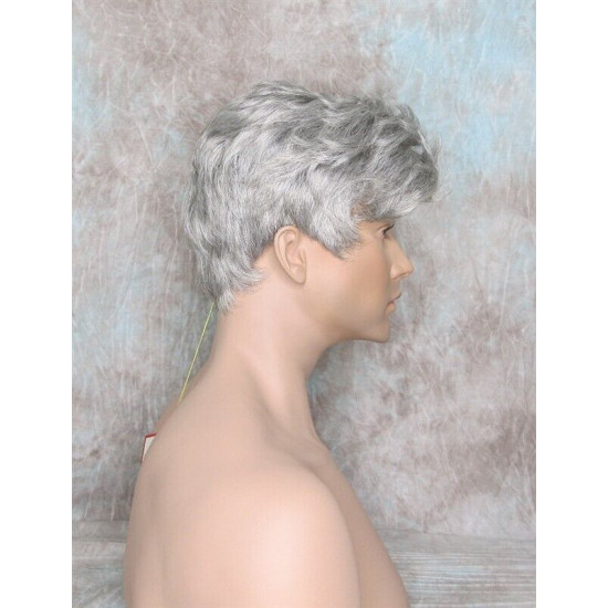 JAY | Medium Gray Short Thick Full Men's Wig Wigs 