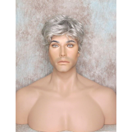 JAY | Medium Gray Short Thick Full Men's Wig Wigs 