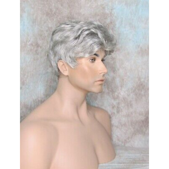 JAY | Medium Gray Short Thick Full Men's Wig Wigs 