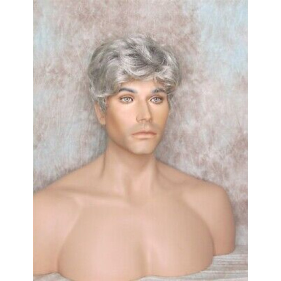 JAY | Medium Gray Short Thick Full Men's Wig Wigs 