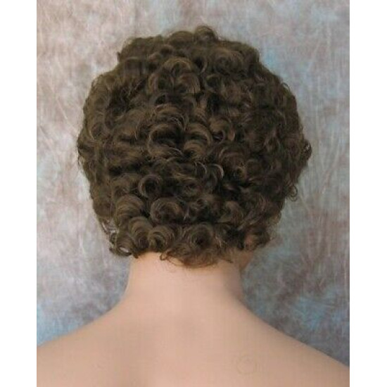 JUSTIN | Medium Brown Men's Wig Short Tight Curls "Will Ferrell Style"