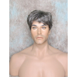 MARK | Charcoal Gray Men's Wig Trendy Wispy Layered Bangs 