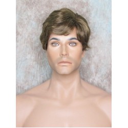 FRANK | Golden Brown Medium Blonde Short Thick Wavy Full Men's Wig 