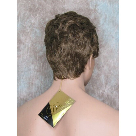 FRANK | Golden Brown Medium Blonde Short Thick Wavy Full Men's Wig 