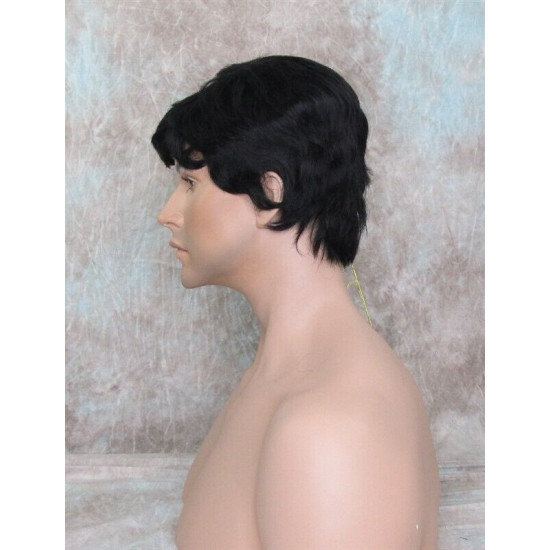 JAY | Natural Black Short Thick Full Men's Wig Wigs 