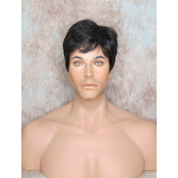 MARK | Black 5% Gray Men's Wig Trendy Wispy Layered Bangs 