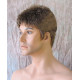 DANNY | Medium Brown Gray Mix Spiky Top Men's Wig Short Short Sides 48