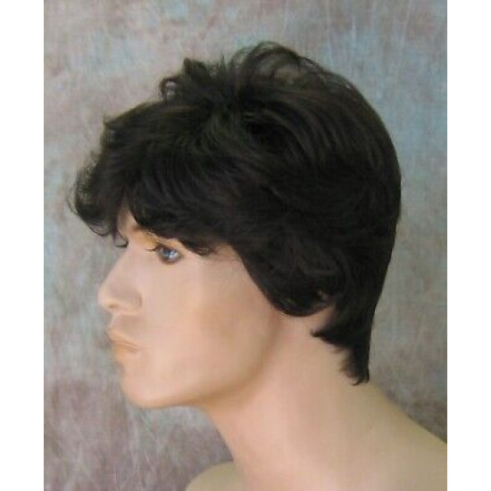 JAY | Dark Brown Short Thick Full Men's Wig SEXY Wigs