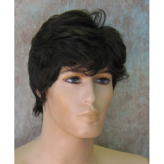 JAY | Dark Brown Short Thick Full Men's Wig SEXY Wigs